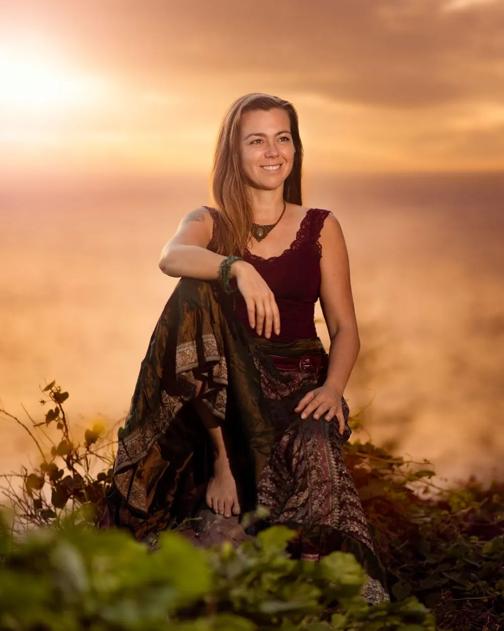 Porträt von Sifu Tanja Fenz im Abendlicht auf Madeira